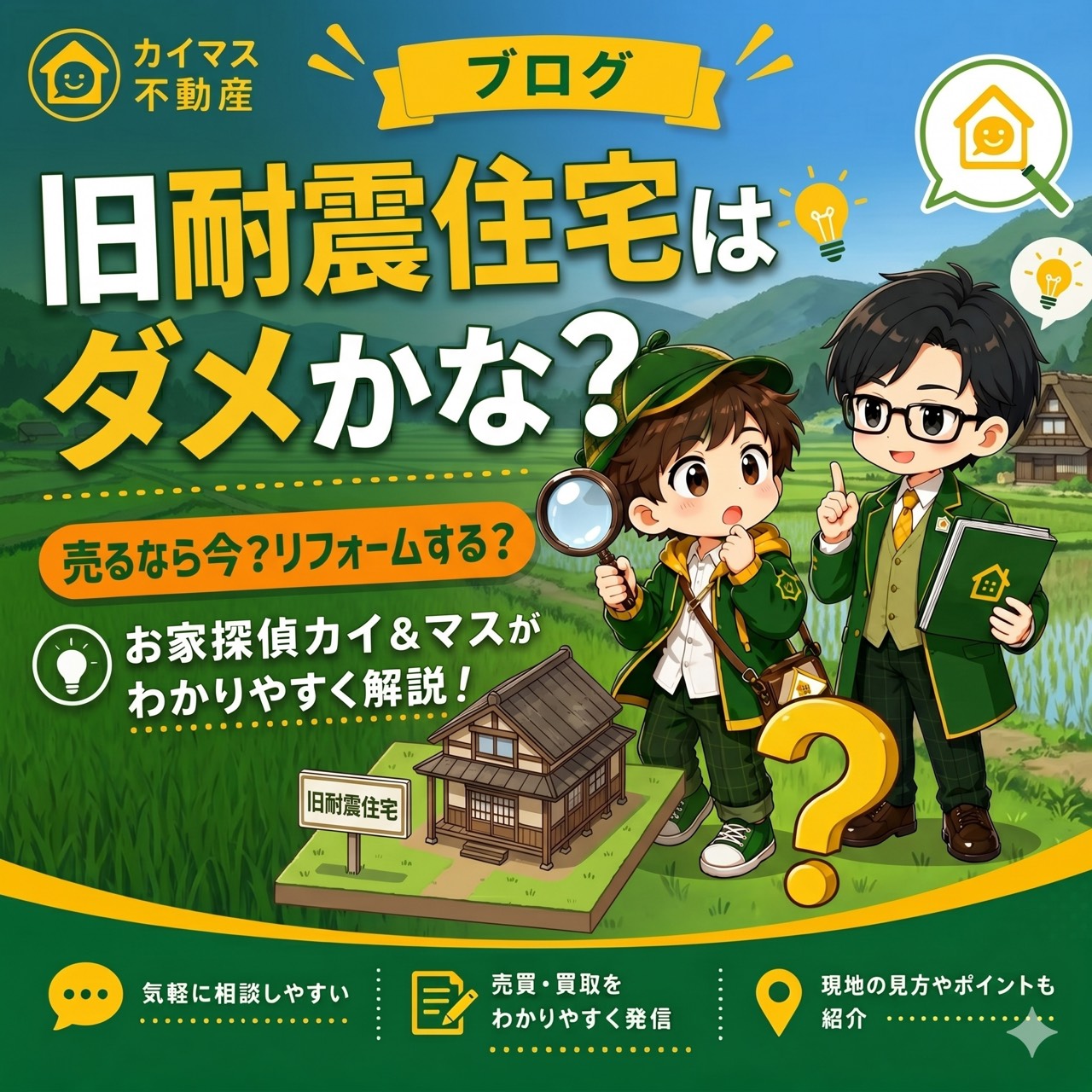 【築45年以上】旧耐震の古い家は売れない？マスの太鼓判で現状のまま即金買取！