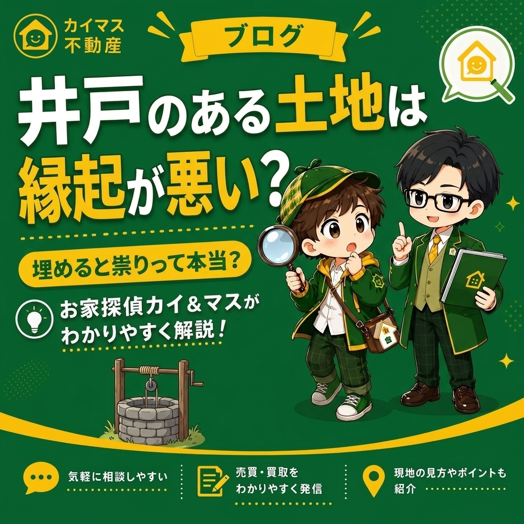 【井戸のある土地】埋めると祟りがある？縁起が悪い？マスの太鼓判で現状のまま即金買取！
