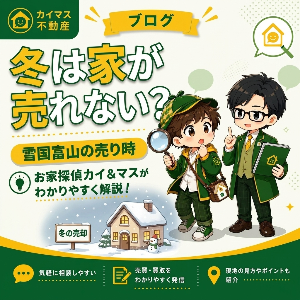 【冬の売却】雪の季節は家が売れない？マスの太鼓判で現状のまま即金買取！