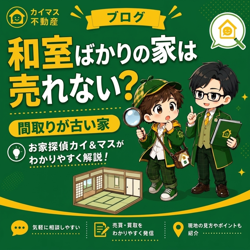 【間取りが古い家】和室ばかりの家は売れない？マスの太鼓判で現状のまま即金買取！