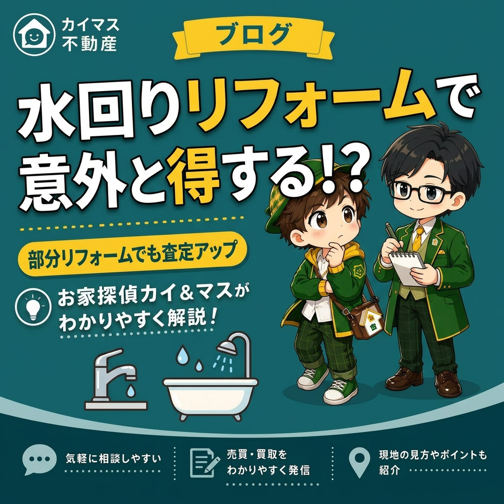 【部分リフォーム済み水回り】実は査定で得するポイントとは？マスが解説！