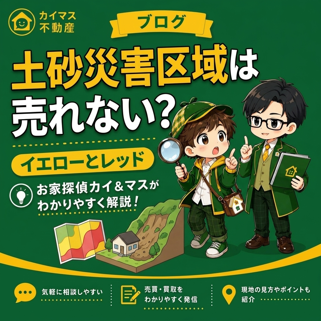 【土砂災害警戒区域】イエロー・レッドの土地は売れない?マスの太鼓判で現状のまま即金買取!