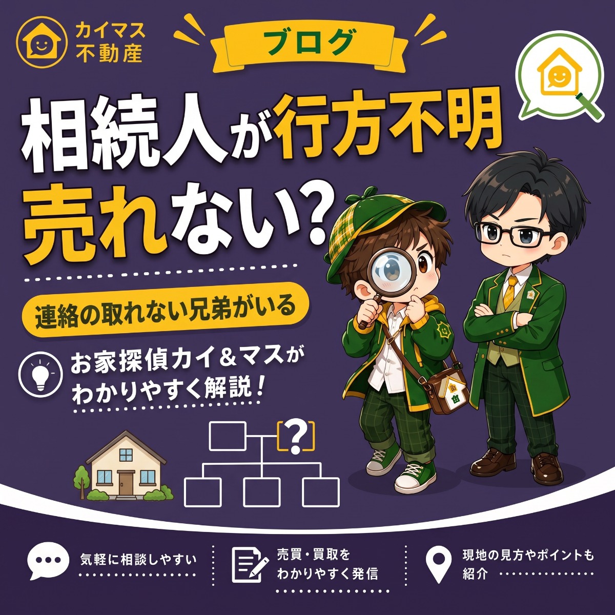 【相続人が行方不明】連絡が取れない兄弟がいる実家は売れない?マスの太鼓判で現状のまま即金買取!