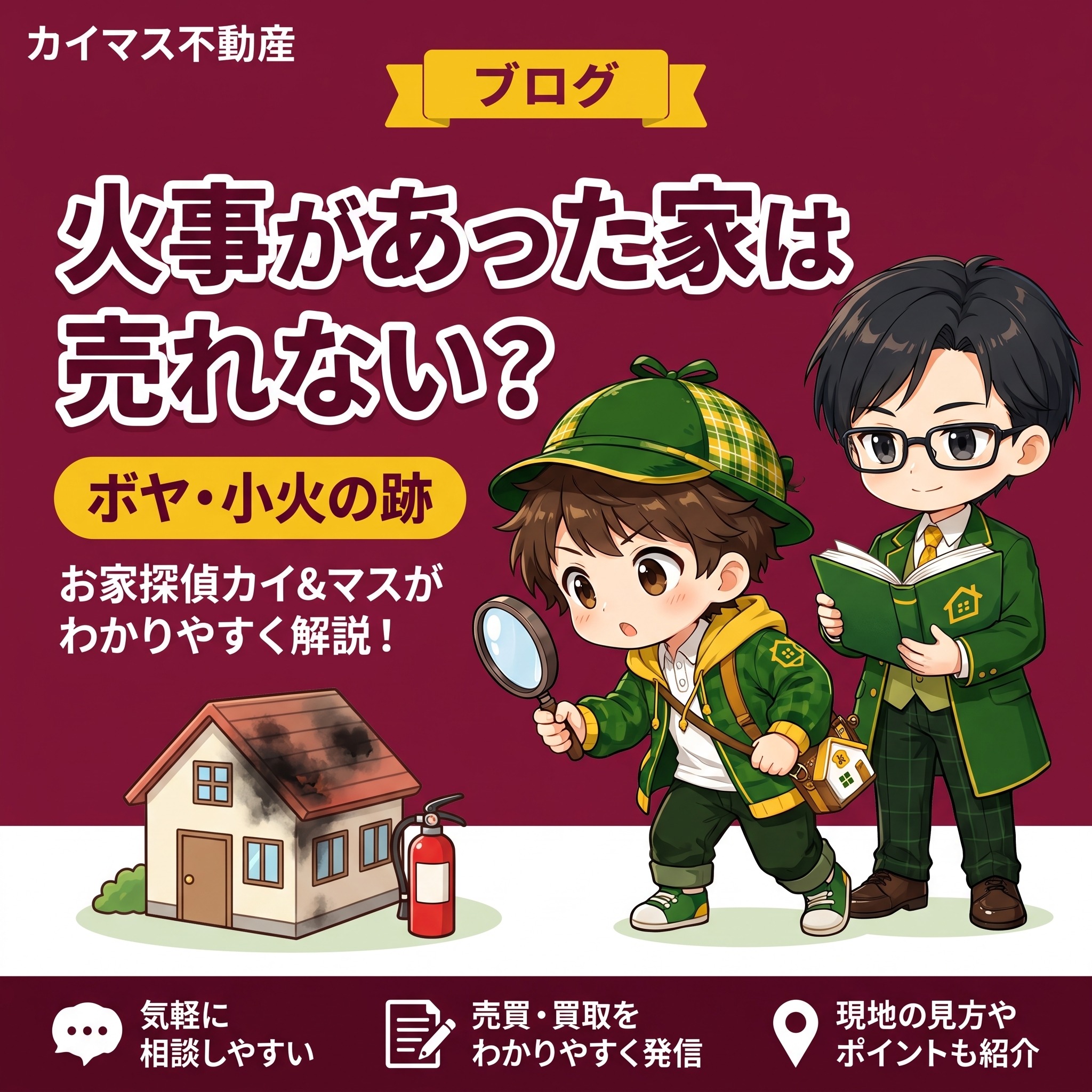 【ボヤ・小火の跡】火事があった家は売れない?マスの太鼓判で現状のまま即金買取!