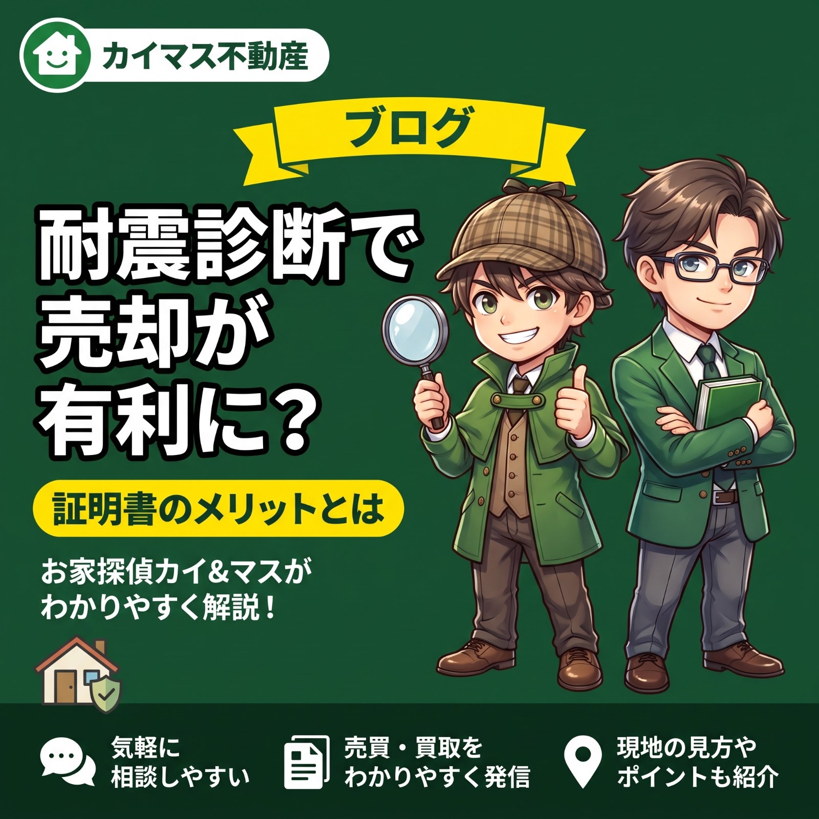【耐震診断・耐震基準適合証明】取得しておくと売却で有利になるってホント?マスが解説!