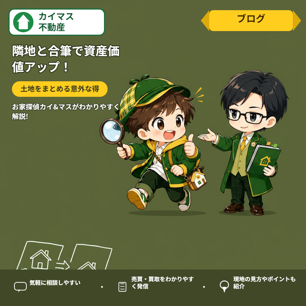 【隣地との合筆】土地をまとめると実は資産価値アップ?マスが解説!